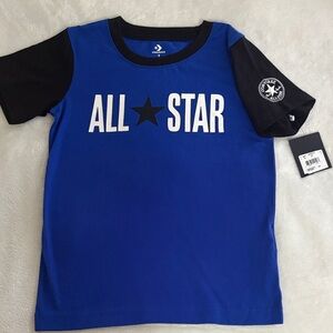 Converse Blue & Black 'All Star' Graphic Short Sleeve Tee